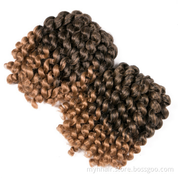 Jumpy Wand Jamaican Bounce Curl 8 inch Synthetic Crochet Hair Extensions Ombre Braiding Hair twist blonde african braided